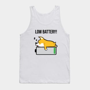 Pembroke Welsh Corgi Sleeping Low Battery Tank Top